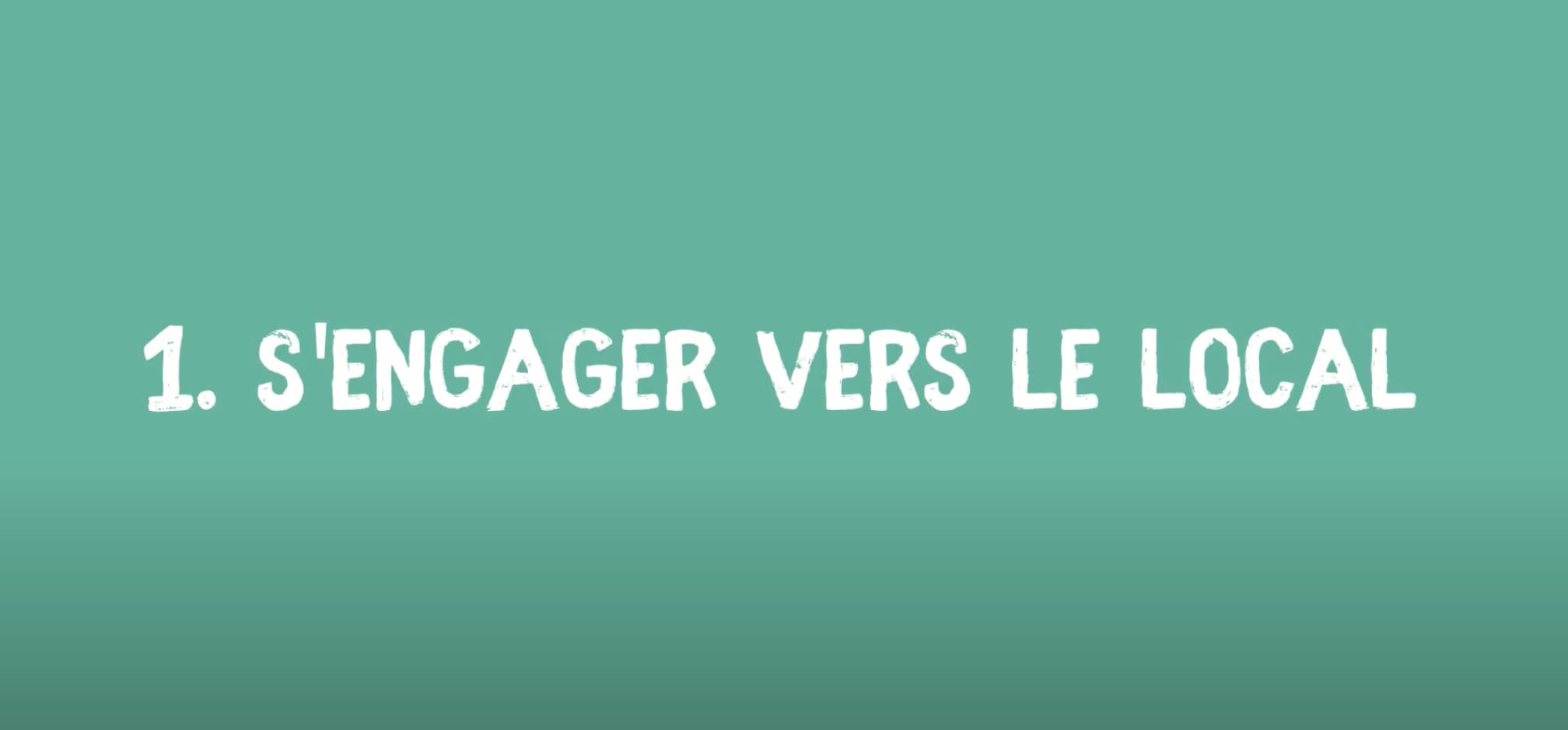 1. S'engager le local